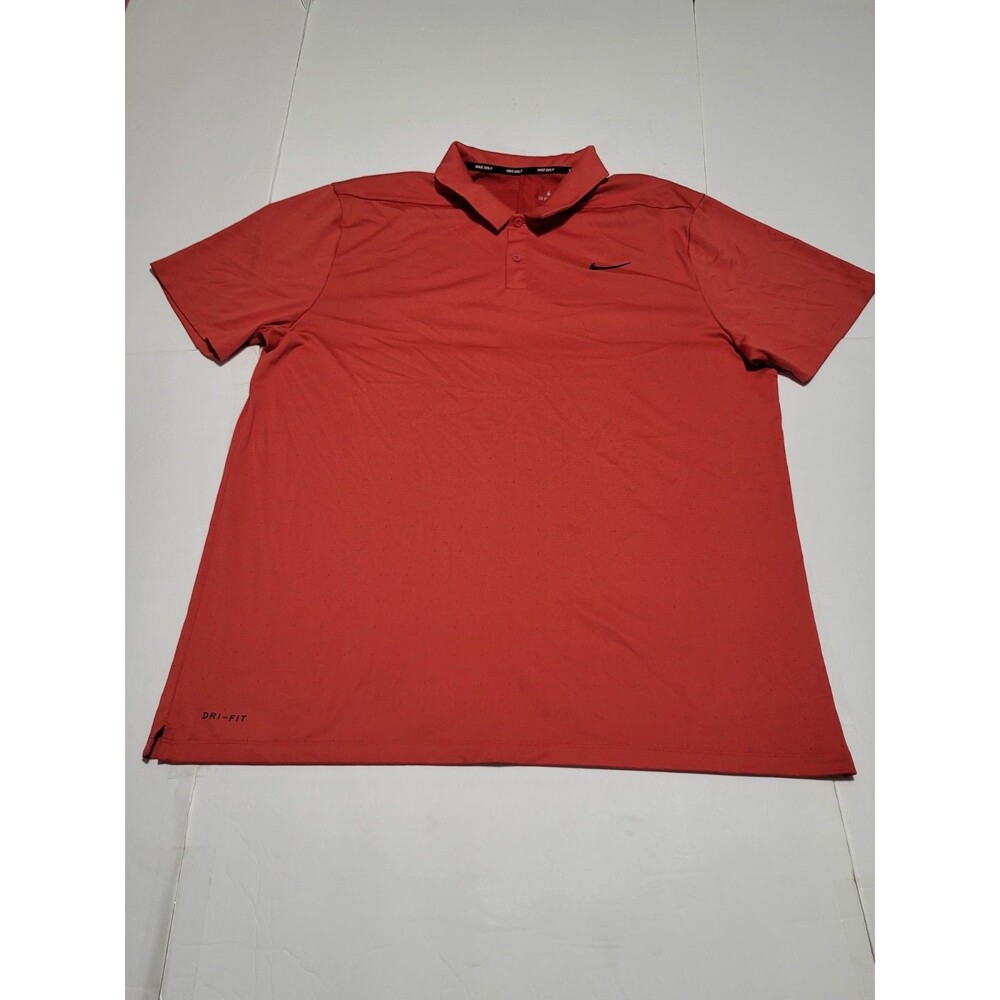 (#16) Nike Golf Dri Fit Red Short Sleeve Polo Shirt Men's sz XL